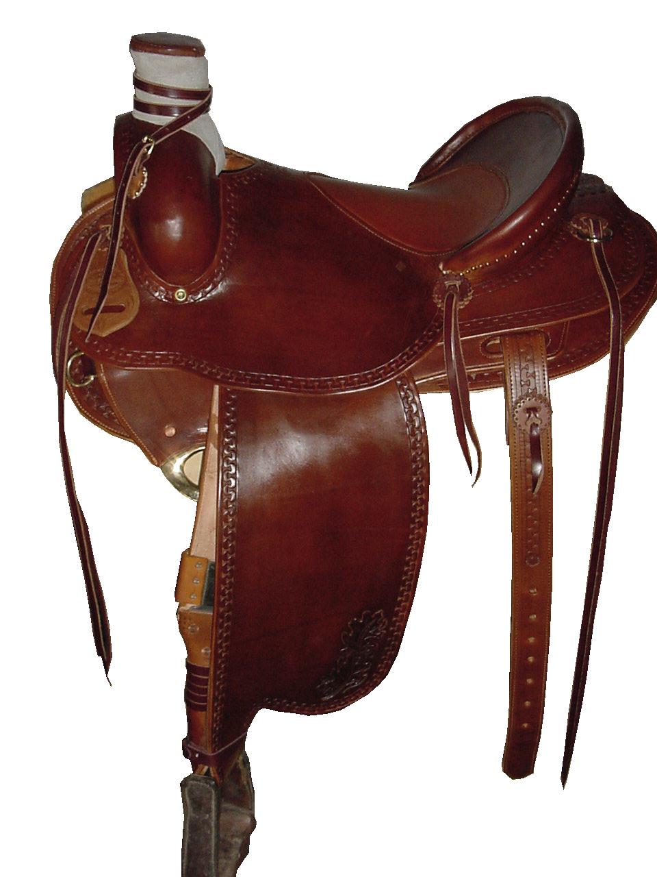 Roping saddle, 13"swells, inset padded seat